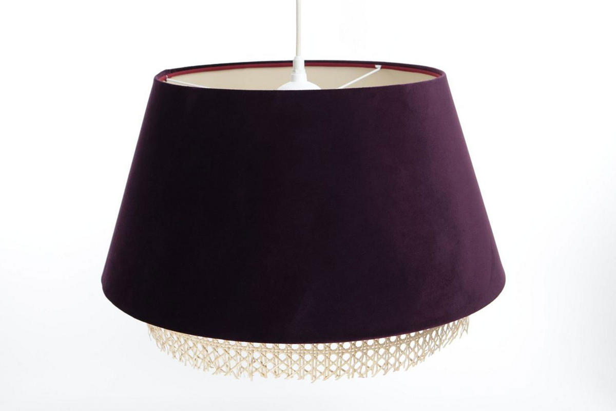 HÄNGELEUCHTE Lila 50/32 cm - Lila, Naturmaterialen (50/1.3/32cm) - ONZENO