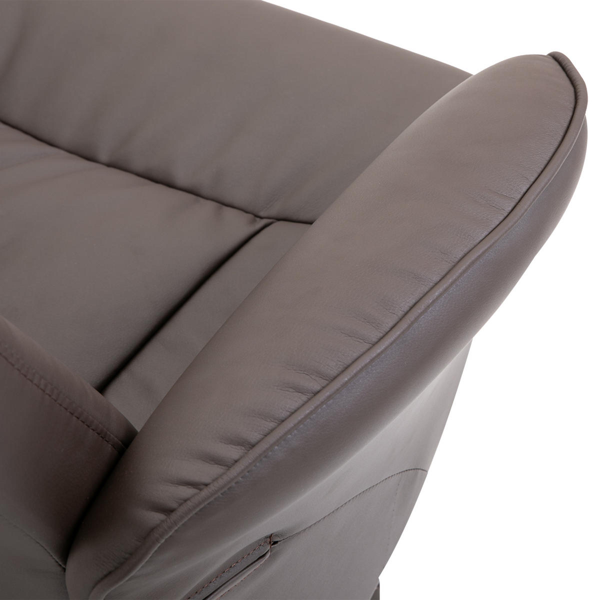 RELAXSESSEL-SET DE-07555 mit Fußhocker, neigbar und 360° drehbar Braun - Braun, Metall (76/101/81cm) - ComfortXL