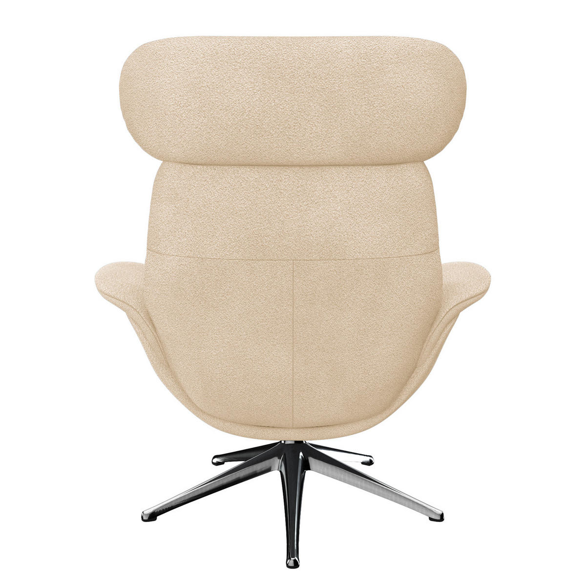 RELAXSESSEL - Beige, Textil/Metall (90/107/90cm) - home24