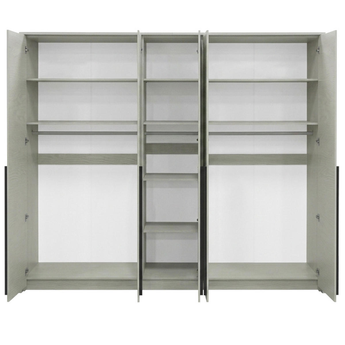 DREHTÜRENSCHRANK Giana mit 5 Türen, 255 cm, Eukalyptusfarbe - Eukalyptusholzfarben, Holzwerkstoff (255/217/65cm) - Beautysofa