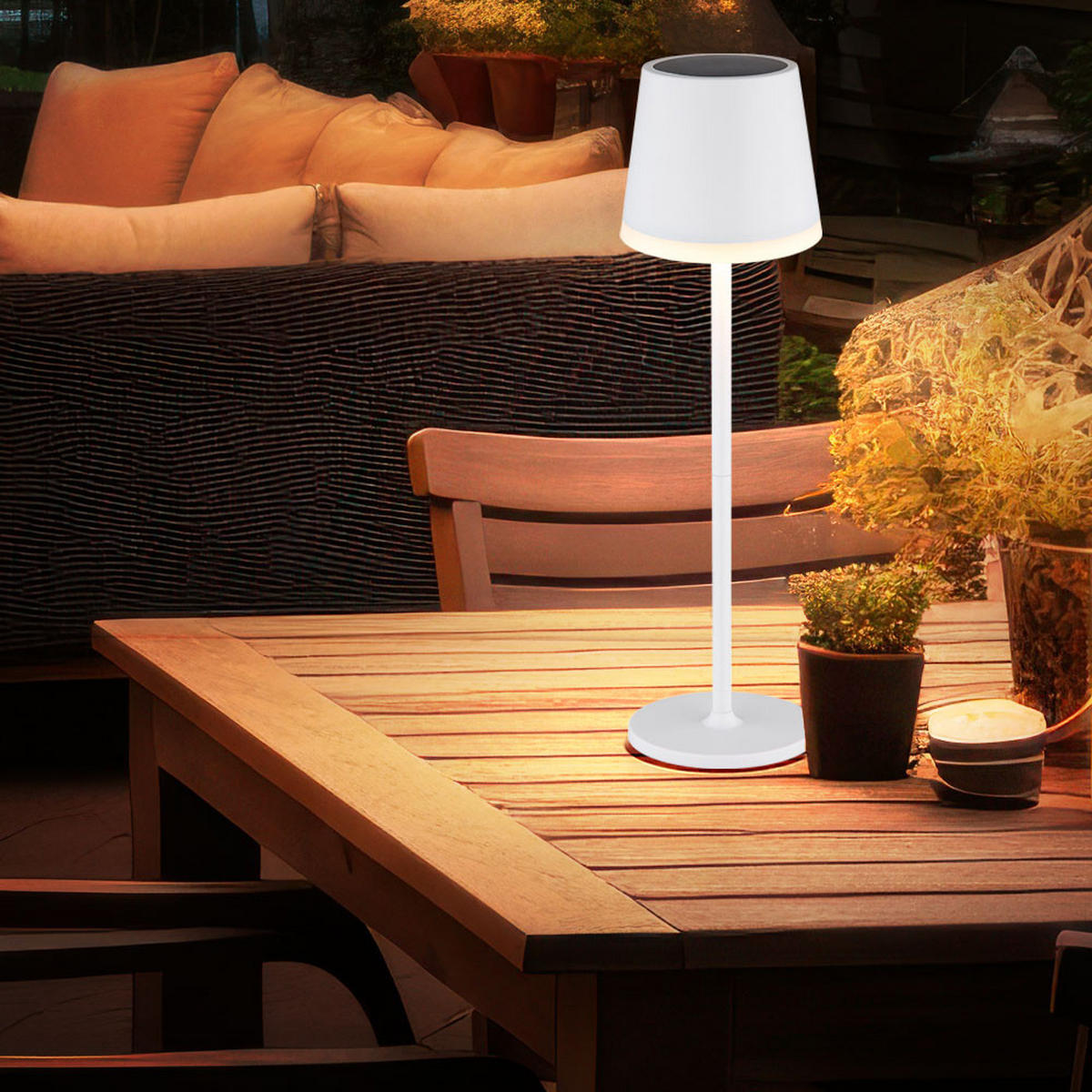 LED AUSSENLEUCHTE Metall Weiß 2er Set - Weiß, Metall (11/11/41cm) - Globo Lighting