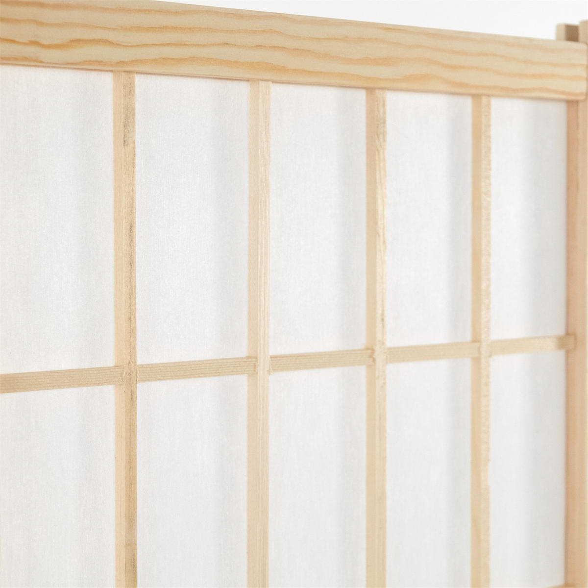 RAUMTEILER Canva II 3-tlg. Holz, Reispapier - Naturfarben, Holz (120/170/3cm) - DESIGN DELIGHTS