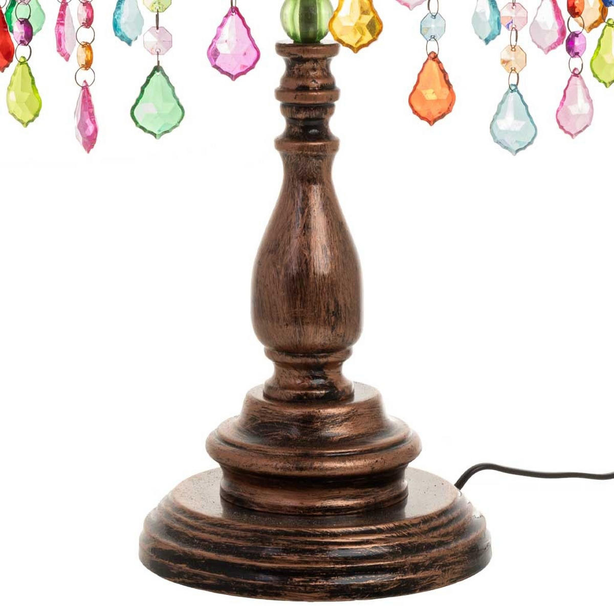 LAMPE aus Metall und Glas, 35x30cm - Multicolor, Metall (35/35/30cm) - Wanderlust