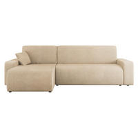 ECKSOFA Piano - Schwarz/Naturfarben, Holz/Kunststoff (244/145cm) - MIRJAN24