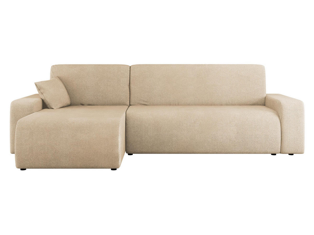 ECKSOFA Piano - Schwarz/Naturfarben, Holz/Kunststoff (244/145cm) - MIRJAN24