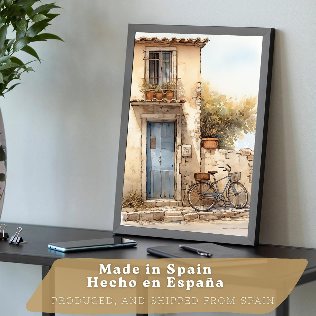 PLAKAT Sada 3 Okno A3 Černý rám - černá, papír (29.7/1/42cm) - Nacnic