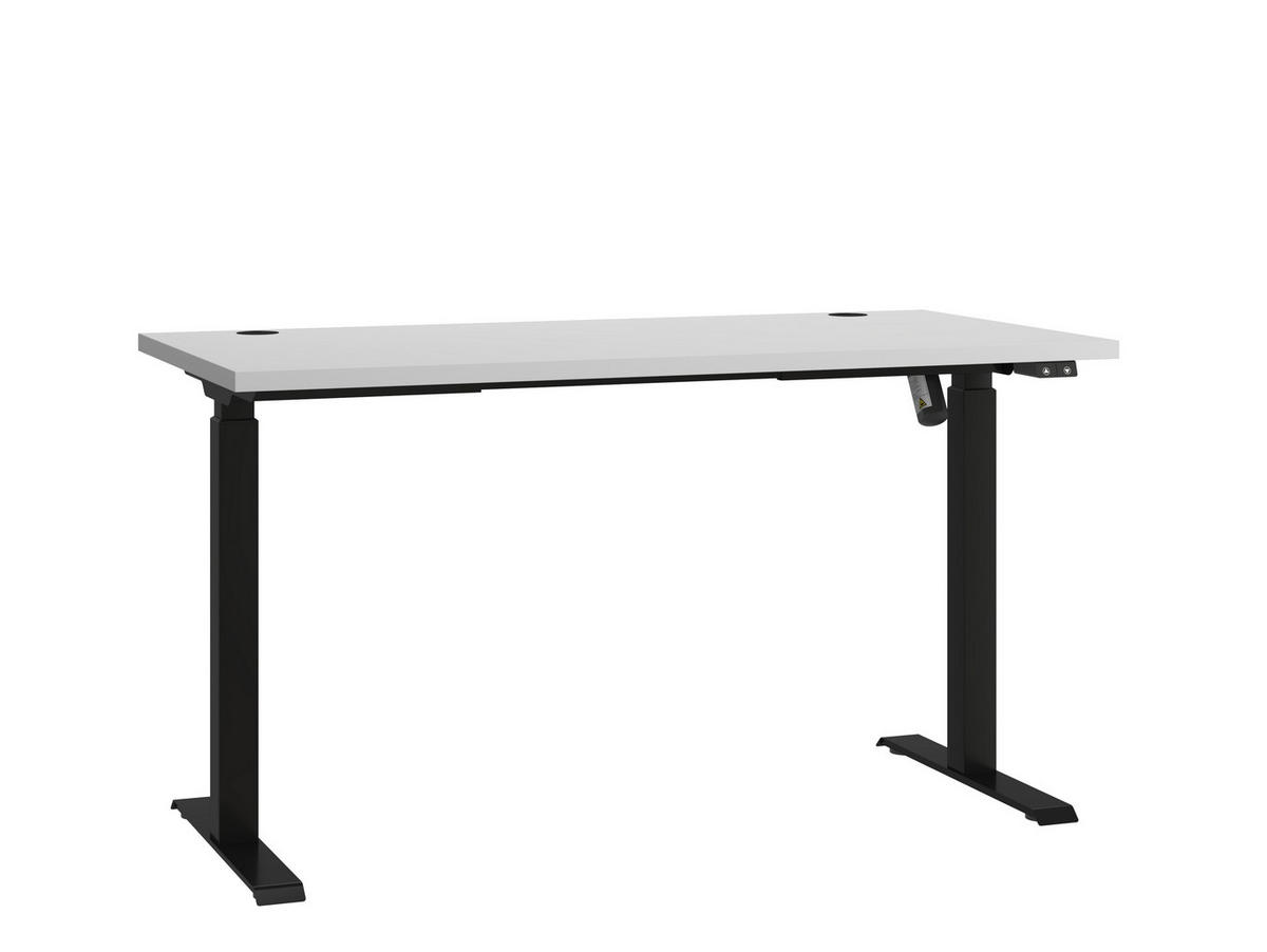 SCHREIBTISCH MALTESA 138x67x120,8 cm Bürotisch Computertisch, Grau - Grau, Holzwerkstoff (67/138/120.8cm) - MASSENO