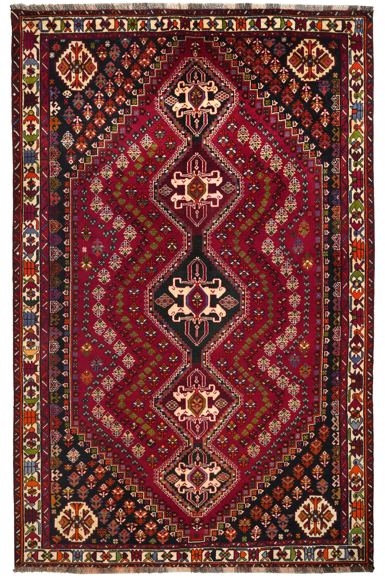 TEPPICH Gashgai Rot 271/173 cm Schurwolle - Rot, Textil (173/271cm) - Looma