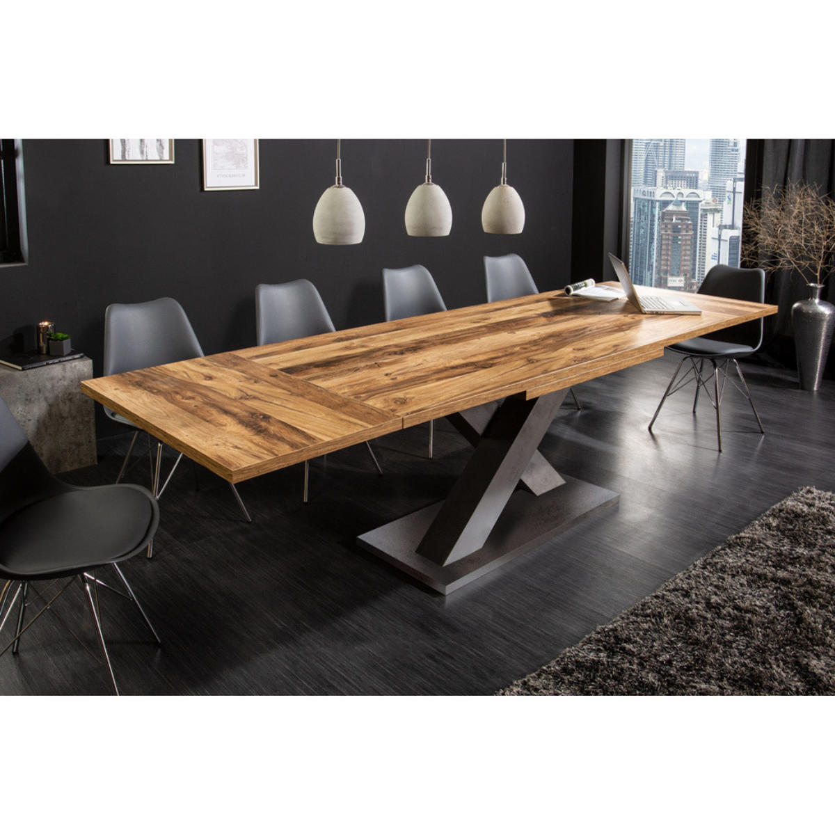 ESSTISCH MONTREAL Plankeneiche Natur 180/280 cm - Braun, Holz (90/180/76cm) - riess-ambiente