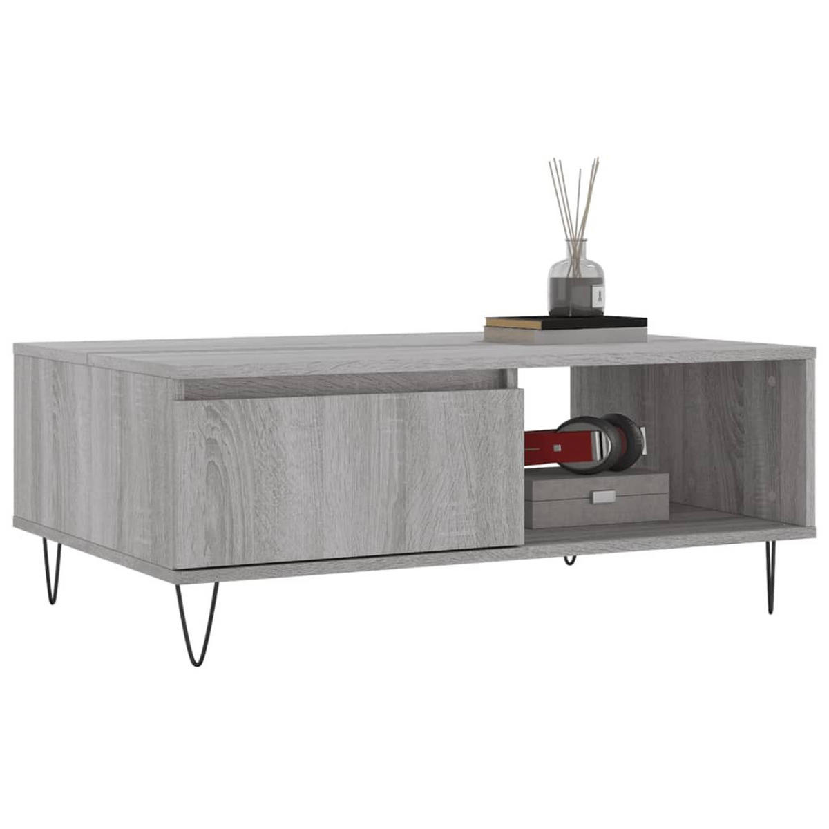 COUCHTISCH Grau Sonoma 90x60x35 cm Holzwerkstoff - Grau, Holzwerkstoff (60/90/35cm) - furnicato