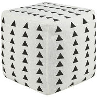 POUF Baumwolle Cremeweiß Tarodi - Weiß, Textil (45/45/45cm) - Beliani