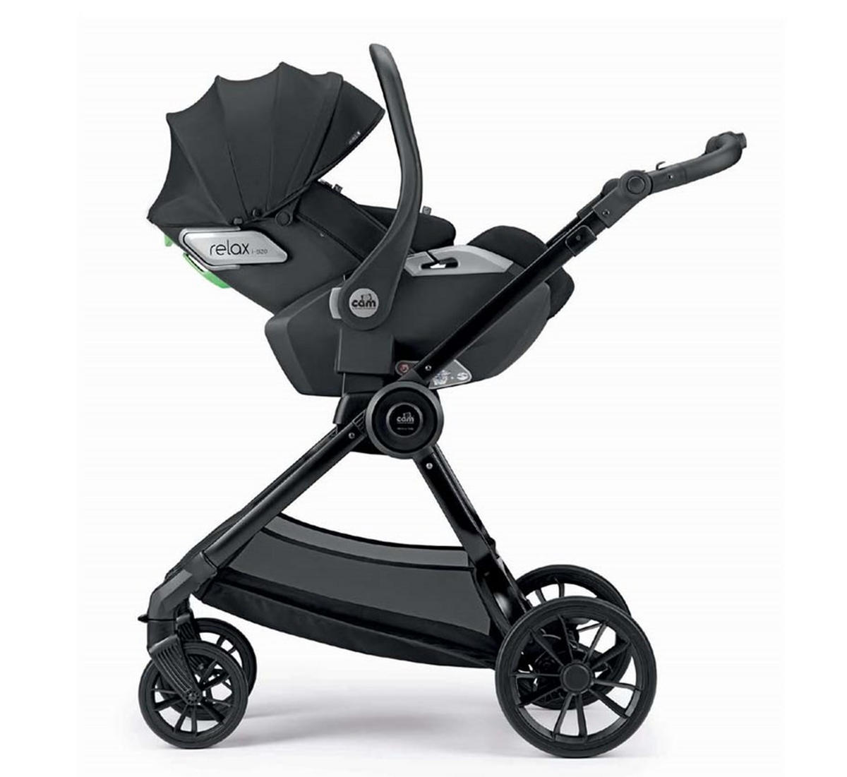 BABYSCHALE Relax I-Size Baby-Autositz - Schwarz, Kunststoff (44/57/80cm) - Cam il Mondo del Bambino S.p.A.