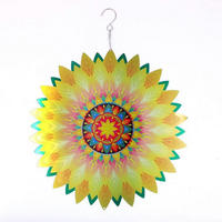 WINDSPIEL Edelstahl Rotierend Blumendesign - Multicolor, Metall (30/30/30cm)