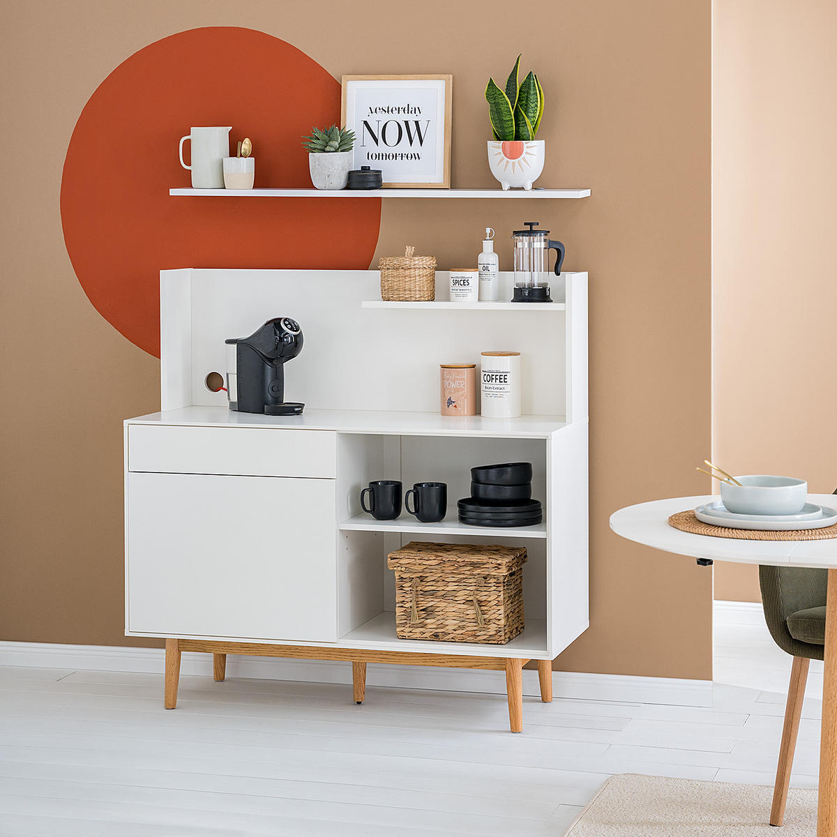 KÜCHENSCHRANK - Weiß, Holz/Holzwerkstoff (120/119/45cm) - home24