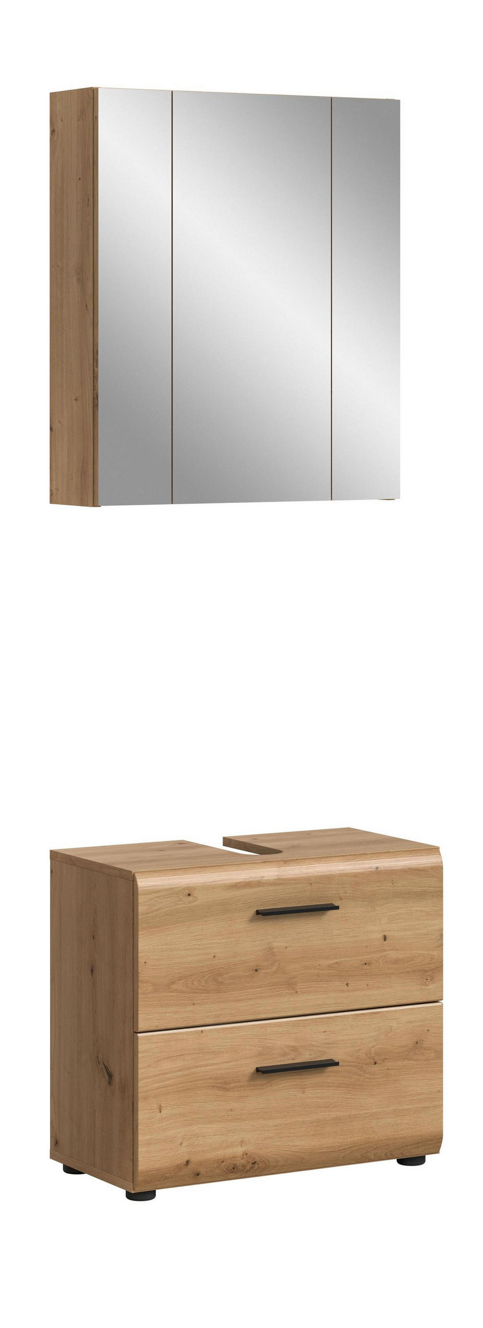 BAD-SET ICE 2-tlg. (B/H/T: ca. 60/185/30 cm) in Artisan Oak Nachbildung/Artisan Oak Nachbildung - Eichefarben, Holz (60/185/30cm)