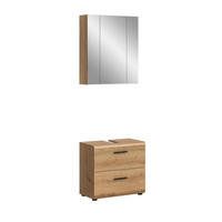 BAD-SET ICE 2-tlg. (B/H/T: ca. 60/185/30 cm) in Artisan Oak Nachbildung/Artisan Oak Nachbildung - Eichefarben, Holz (60/185/30cm)