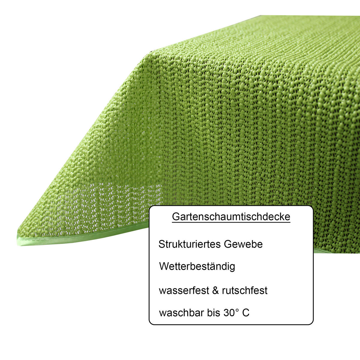 TISCHDECKE Outdoor rechteckig 130/220 cm Grün - Grün, Kunststoff (130/220cm) - TiborTex