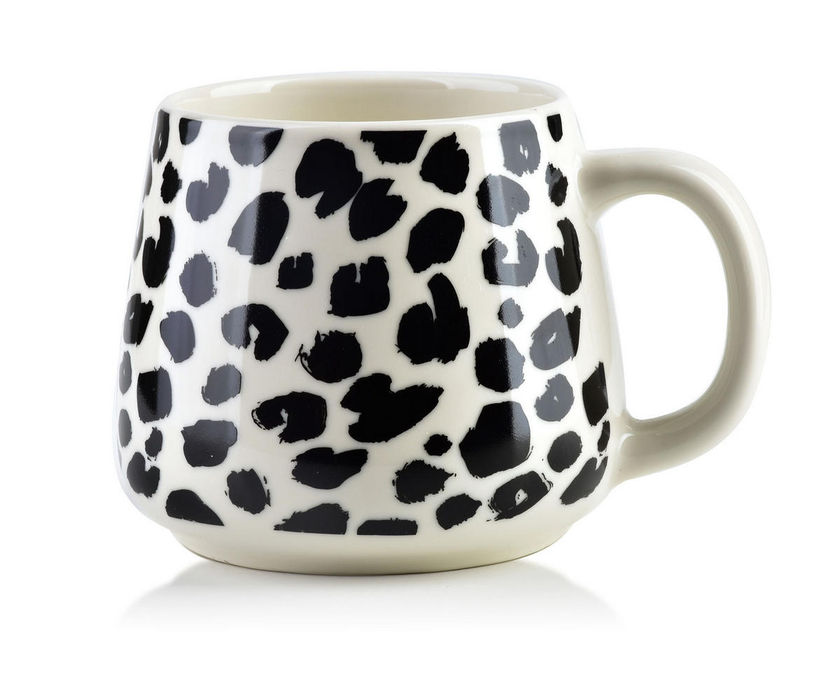 BECHER Wild Weiß 13/8.5/9 cm Keramik - Weiß, Keramik (0.5L) - Mondex