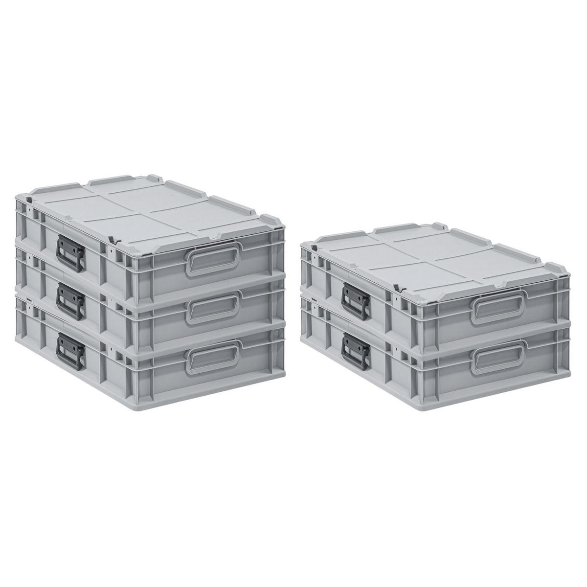 EUROBOX 5x Nextgen Portable 135x40x60cm 23 Liter - Grau, Kunststoff (41/13.5/60cm) - PROREGAL