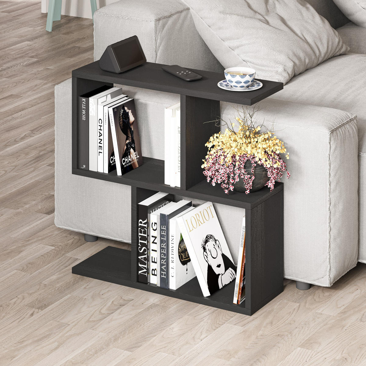 COUCHTISCH homemania Schwarz - Schwarz, Holz (60/20/60cm) - Habitat Garten
