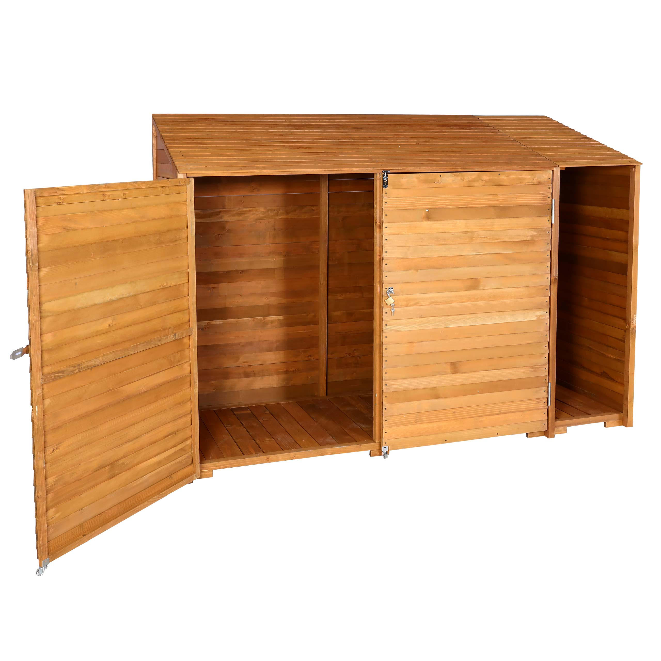GERÄTESCHUPPEN Braun - Braun, Holz (250/180/93cm) - MCW