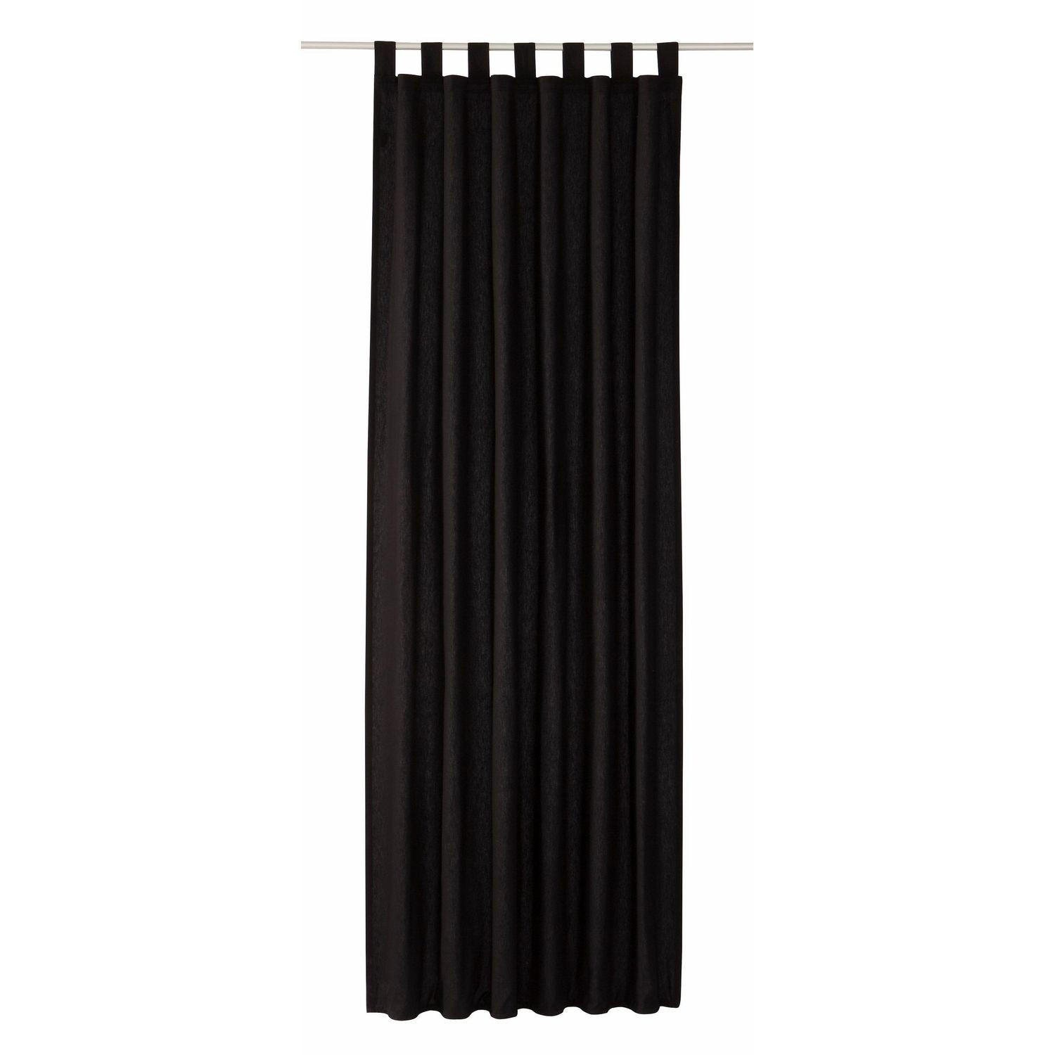 Tom Tailor Schlaufenvorhang Schwarz 140x0.5x255 cm