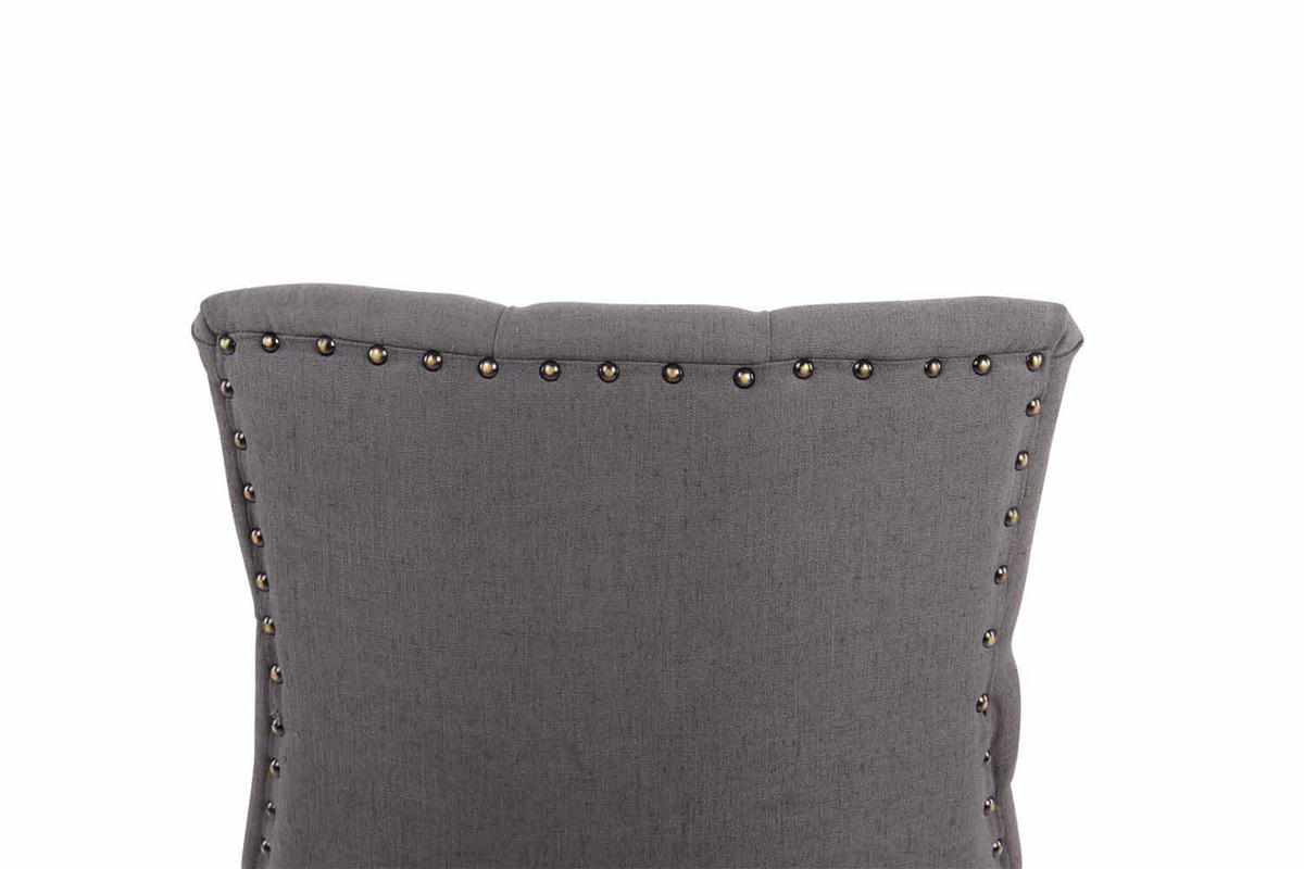 ESSZIMMERSTUHL Aboli Stoff, antik Dunkelgrau - Dunkelgrau/Dunkelbraun, Holz/Textil (55/92/58cm) - TPFLiving