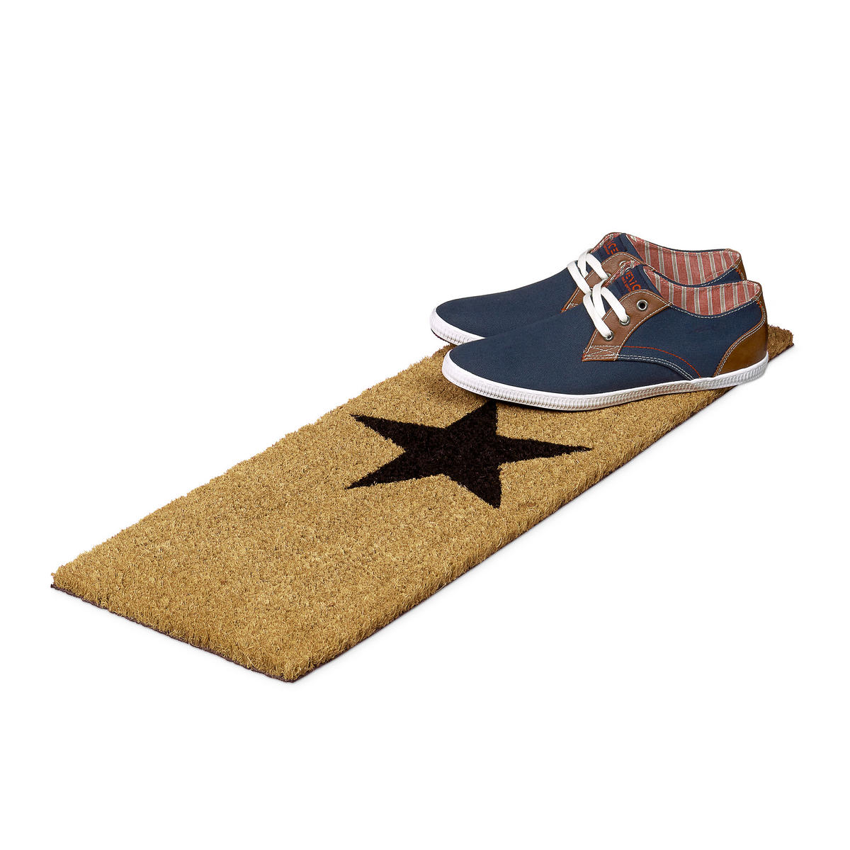 FUSSMATTE - Hellbraun, Kunststoff/Textil (75/25cm) - Relaxdays