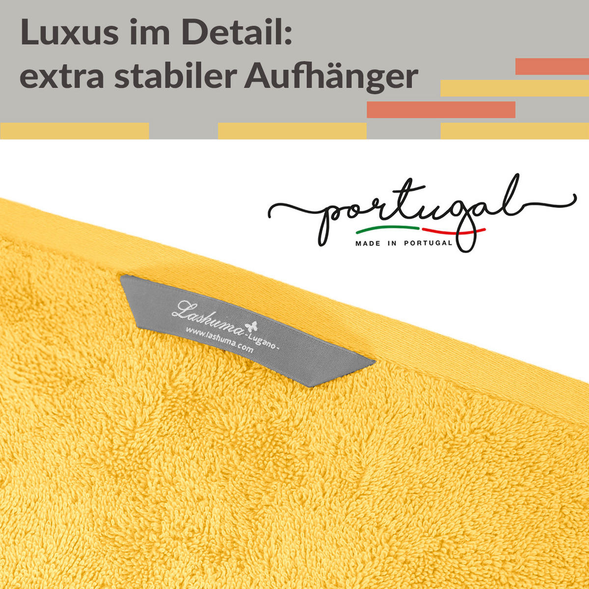 HANDTUCH Lugano Gelb 2er 50x100 cm - Gelb, Textil (50/100cm) - Lashuma