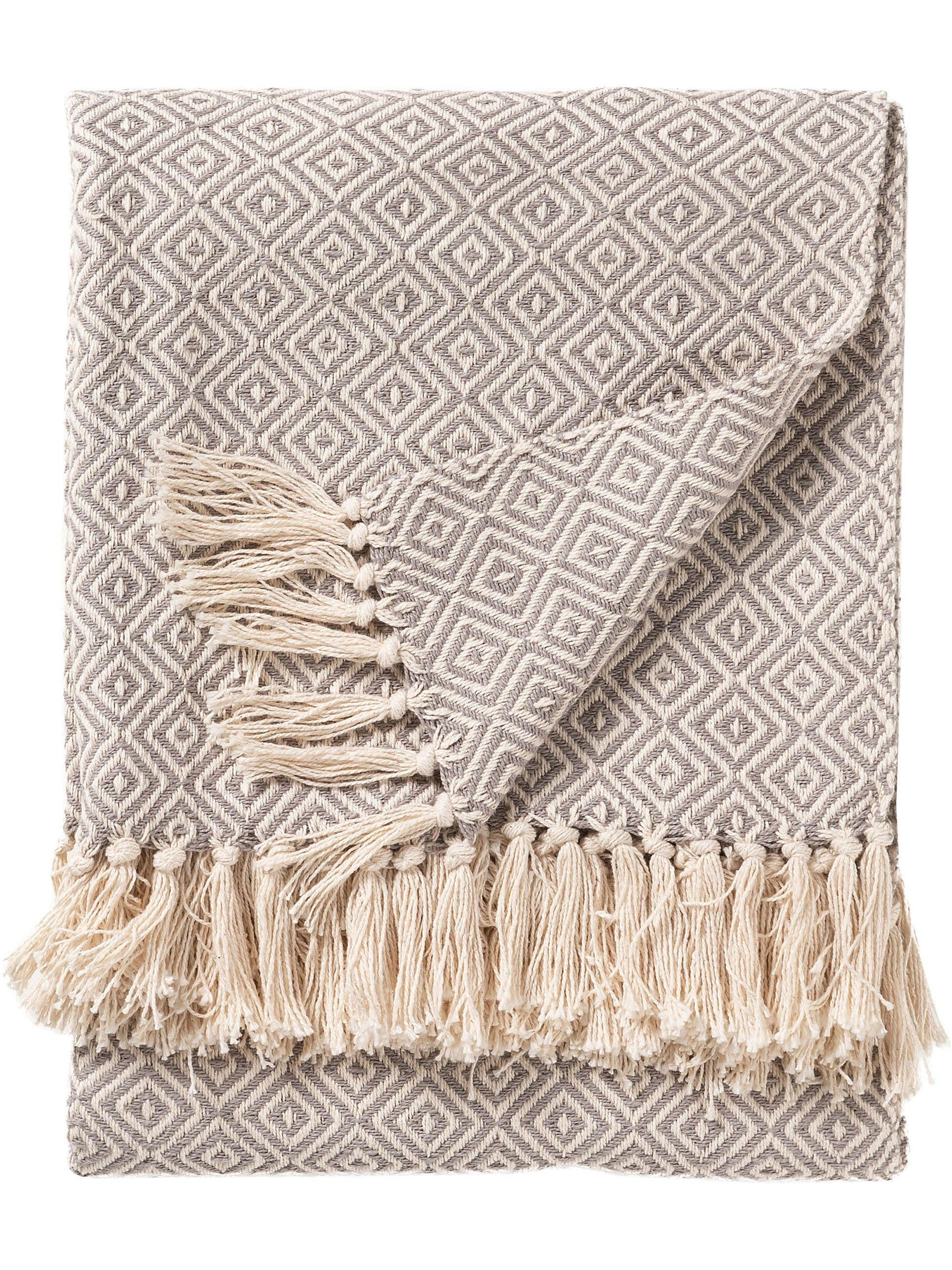 BAUMWOLLDECKE Jasmin Grau 125x150 cm - Grau, Textil (125/150cm) - benuta Nest