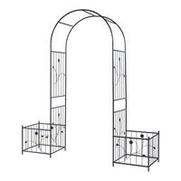 ROSENBOGEN Barisciano - Schwarz, Metall (202/220/50cm) - casa.pro