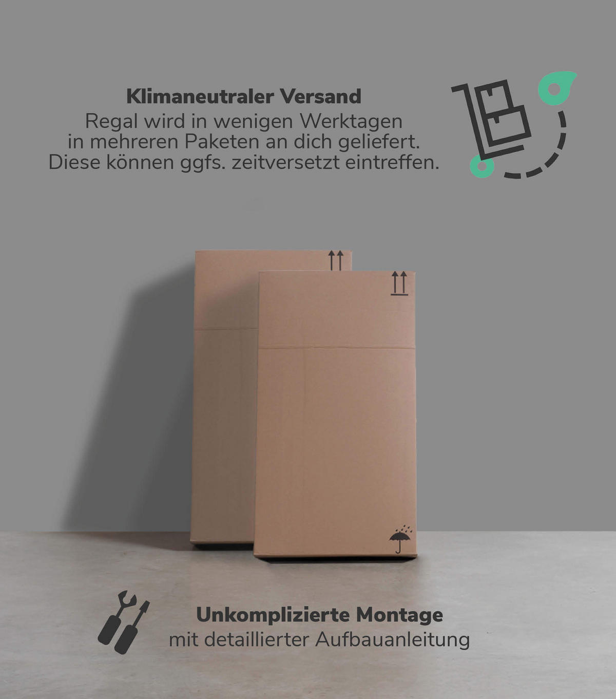 AKTENREGAL Der Verstauer - Anthrazit, Holzwerkstoff (88/75/35cm) - Mokebo