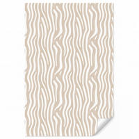 TAPETE - Abstrakt - Zebra - Beige - 140x200 cm - Beige, Papier (140/200cm) - OnlyWow