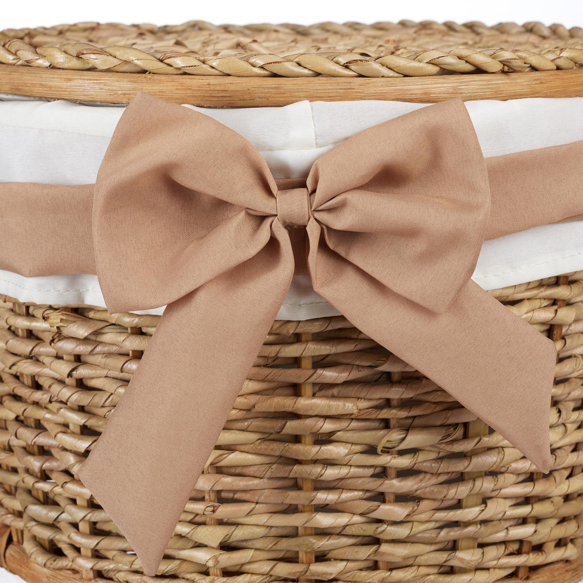 2XBADKÖRBCHEN - Hellbraun, Textil (31/22/31cm) - Relaxdays