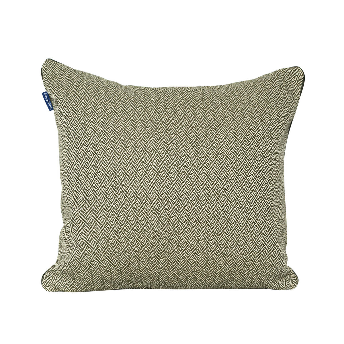 KISSENBEZUG dekorativ herringbone 50x50 cm olivgrün - Olivgrün, Textil (50/50cm) - Happy Friday