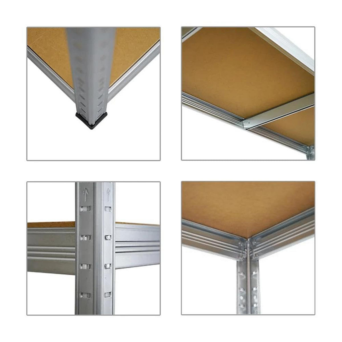 SCHWERLASTREGAL Giant Elephant 2er-Set mit 2x 180x180x60 cm Fachlast 200 kg Verzinkt - Silberfarben, Metall (360/180/60cm) - PROREGAL