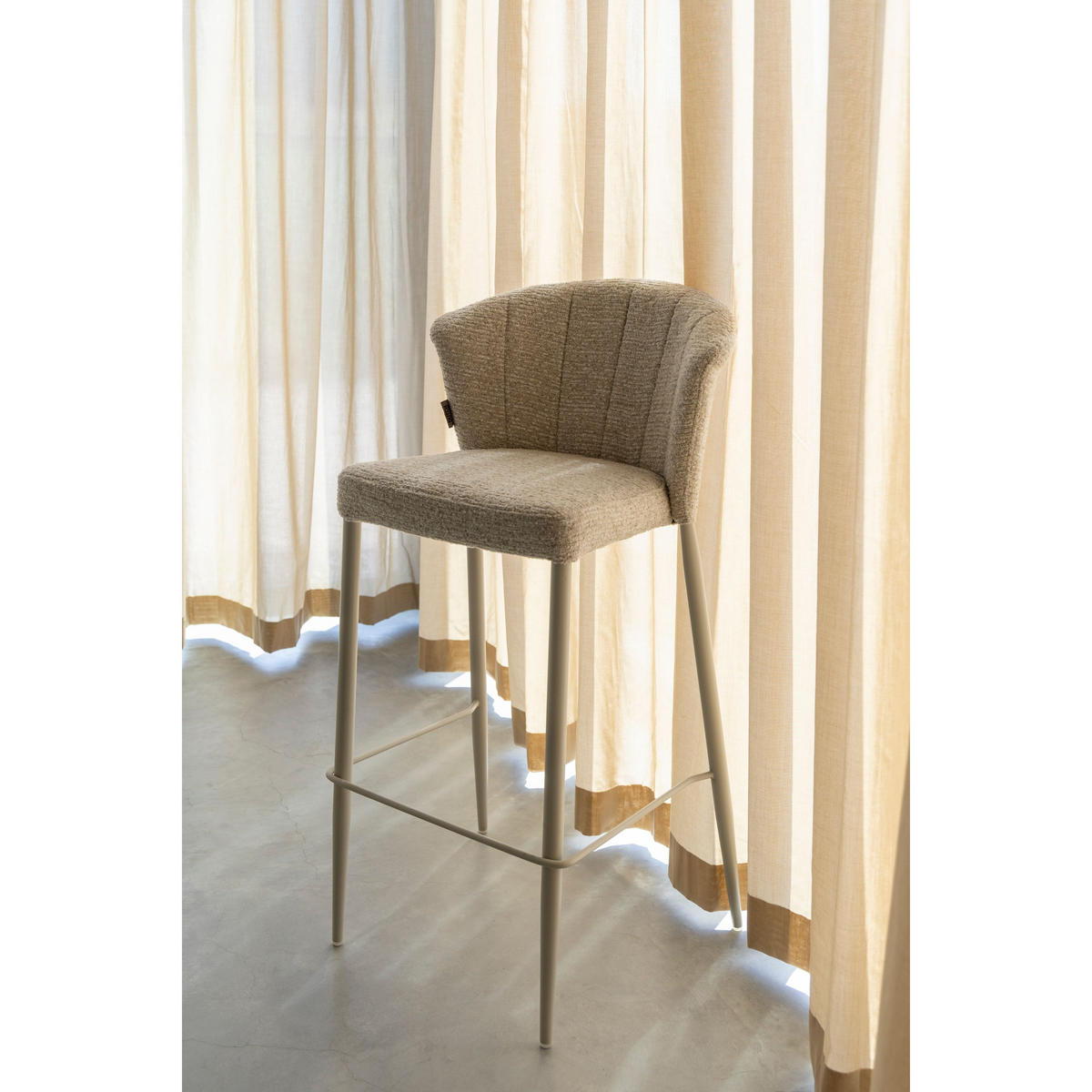 BARHOCKER Georgia Rückenlehne 73 cm Braun - 2 er Set - Braun, Holz (53.5/101/56cm) - Dutchbone