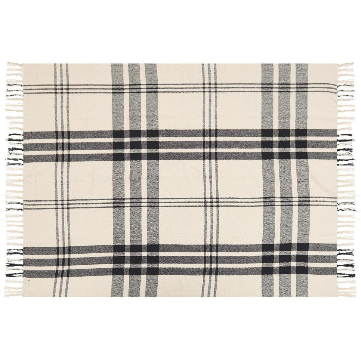 DECKE Cremeweiß Yuvali 130/170 cm - Ecru, Naturmaterialien/Textil (130/170cm) - Beliani