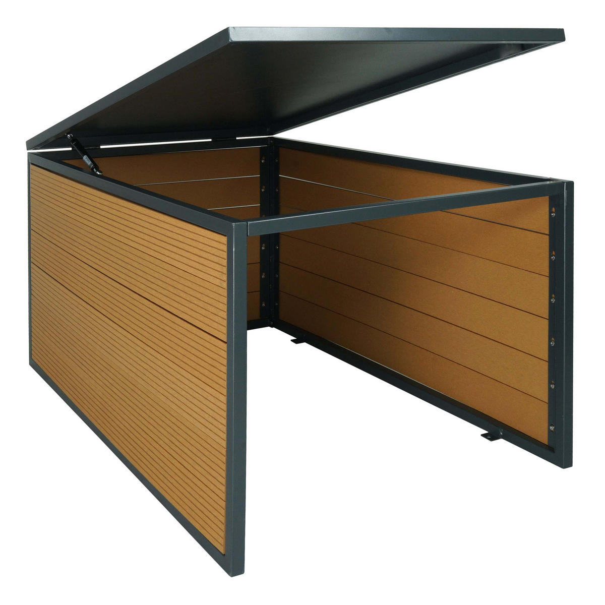 XL-MÄHROBOTER-GARAGE MIT DECKEL Eiche hell, anthrazit - Anthrazit/Eiche Artisan, Kunststoff (70/43/90cm) - MCW