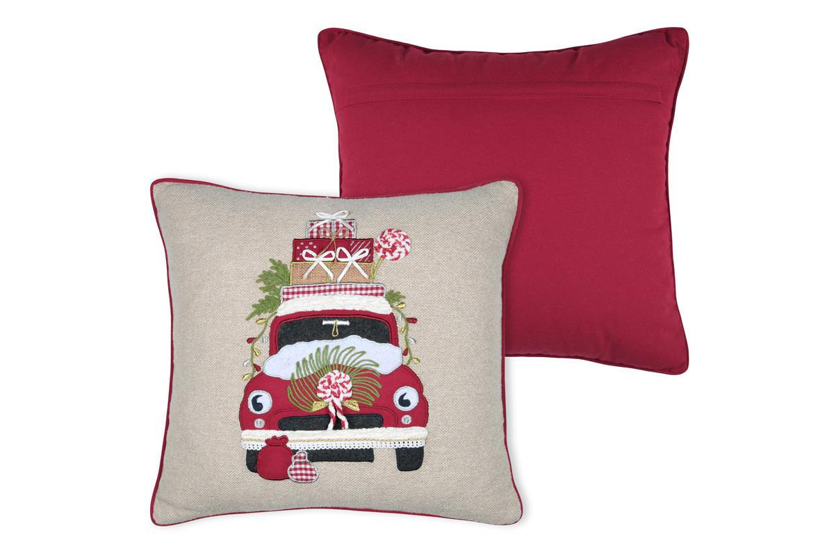 WEIHNACHTSKISSEN Print 45/45 cm - Multicolor, Naturmaterialien (45/45cm)