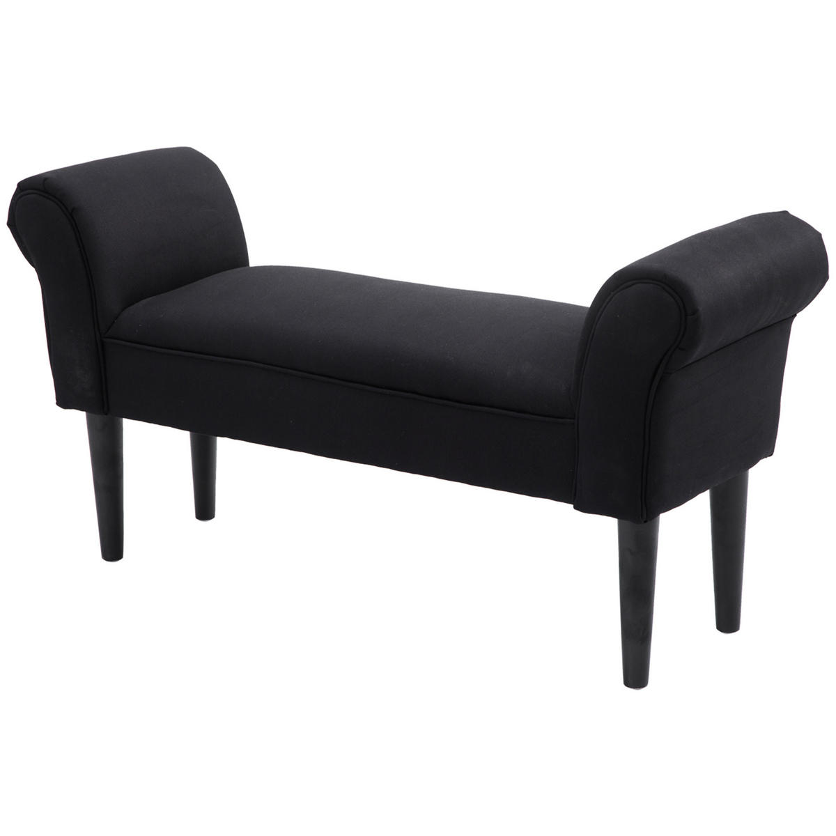 SITZBÄNKE Schwarz 1 Stück - Schwarz, Kunststoff (102/51/36cm) - GiPP