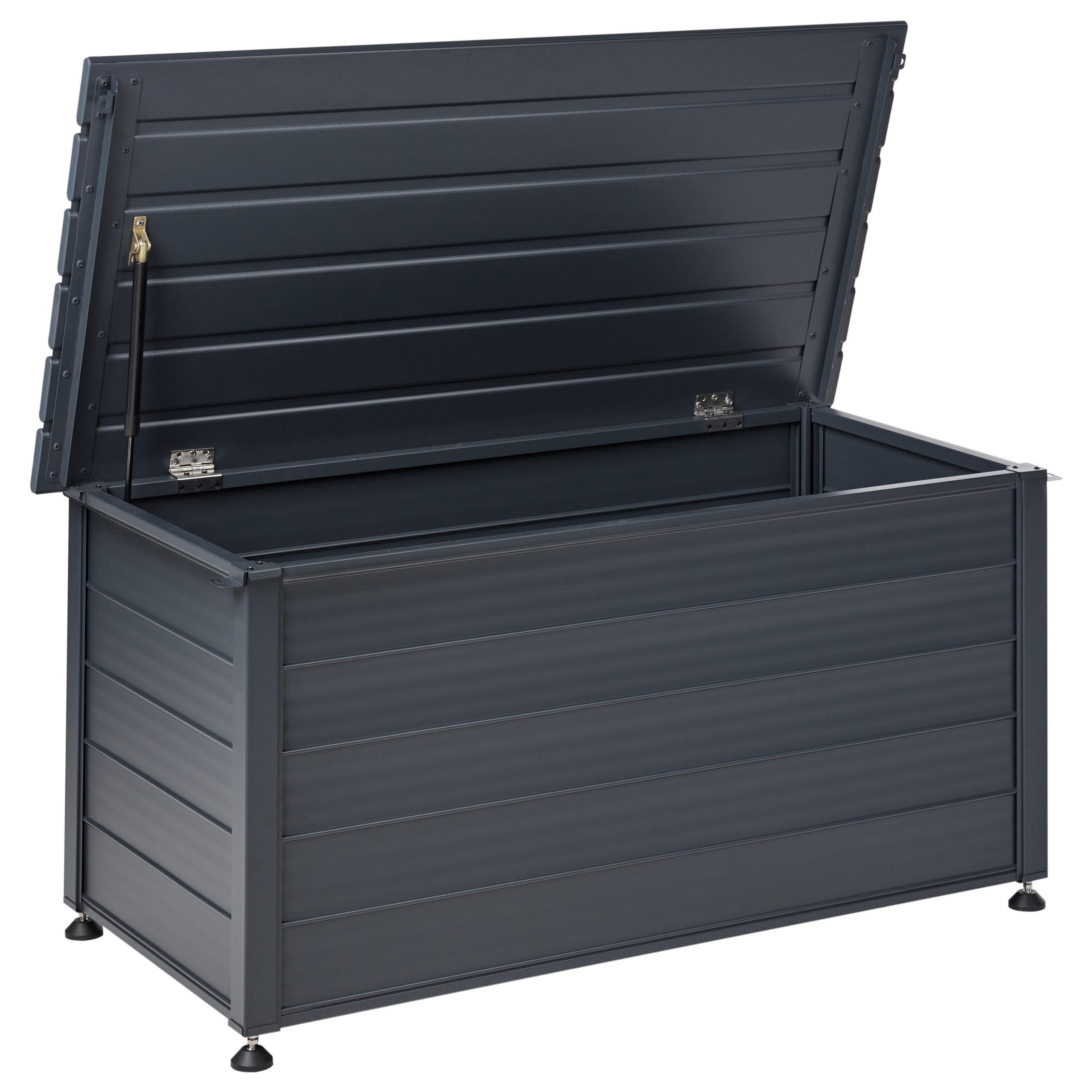 AUFBEWAHRUNGSBOX Grau Campalto - Grau, Metall (123/60/60cm) - Beliani