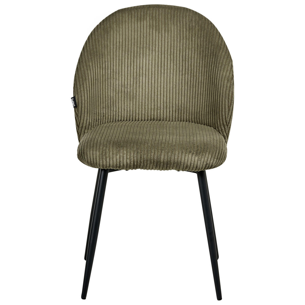 ESSZIMMERSTUHL 2er-Set Grün Eloy - Dunkelgrün/Schwarz, Textil (52/86/43cm) - Beliani