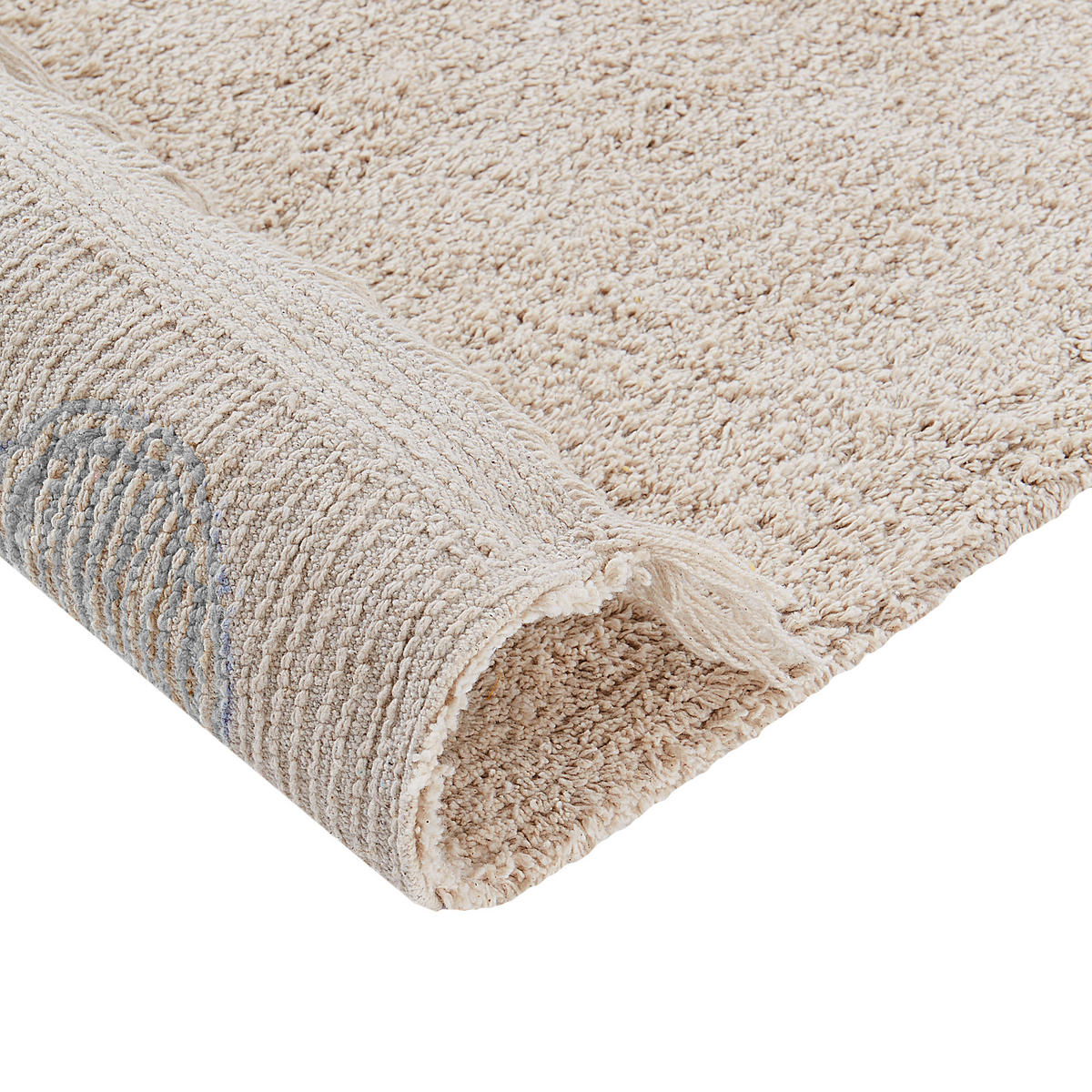 KURZFLOR-TEPPICH Beige 140/200 cm Dardere - Beige/Grau, Textil (140/200cm) - Beliani