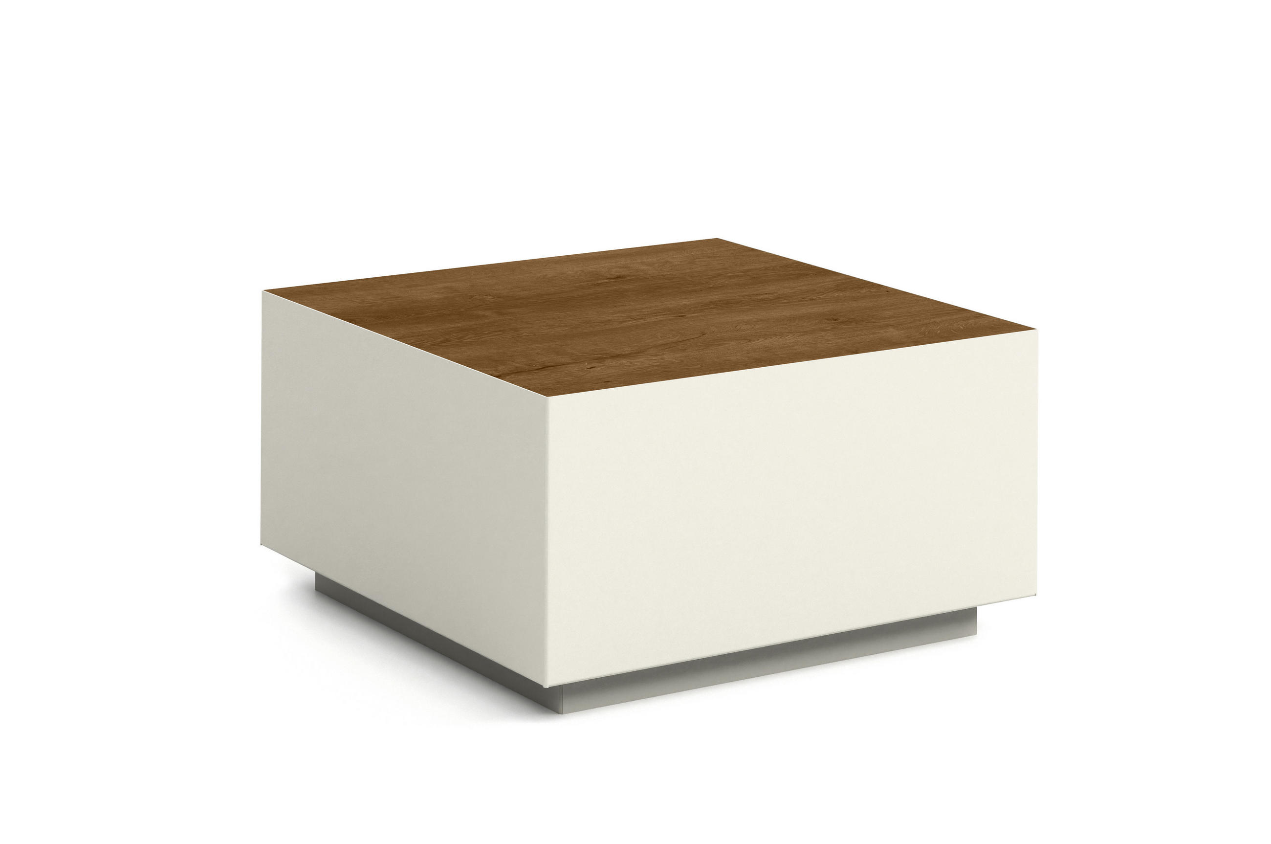 COUCHTISCH QUADRA - Wildeiche/Kaschmir, Holzwerkstoff (65/65/35cm) - Meblini