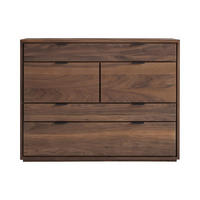 KOMMODE Senson Braun aus Walnuss - Braun, Holz (120/92/45cm) - Tikamoon