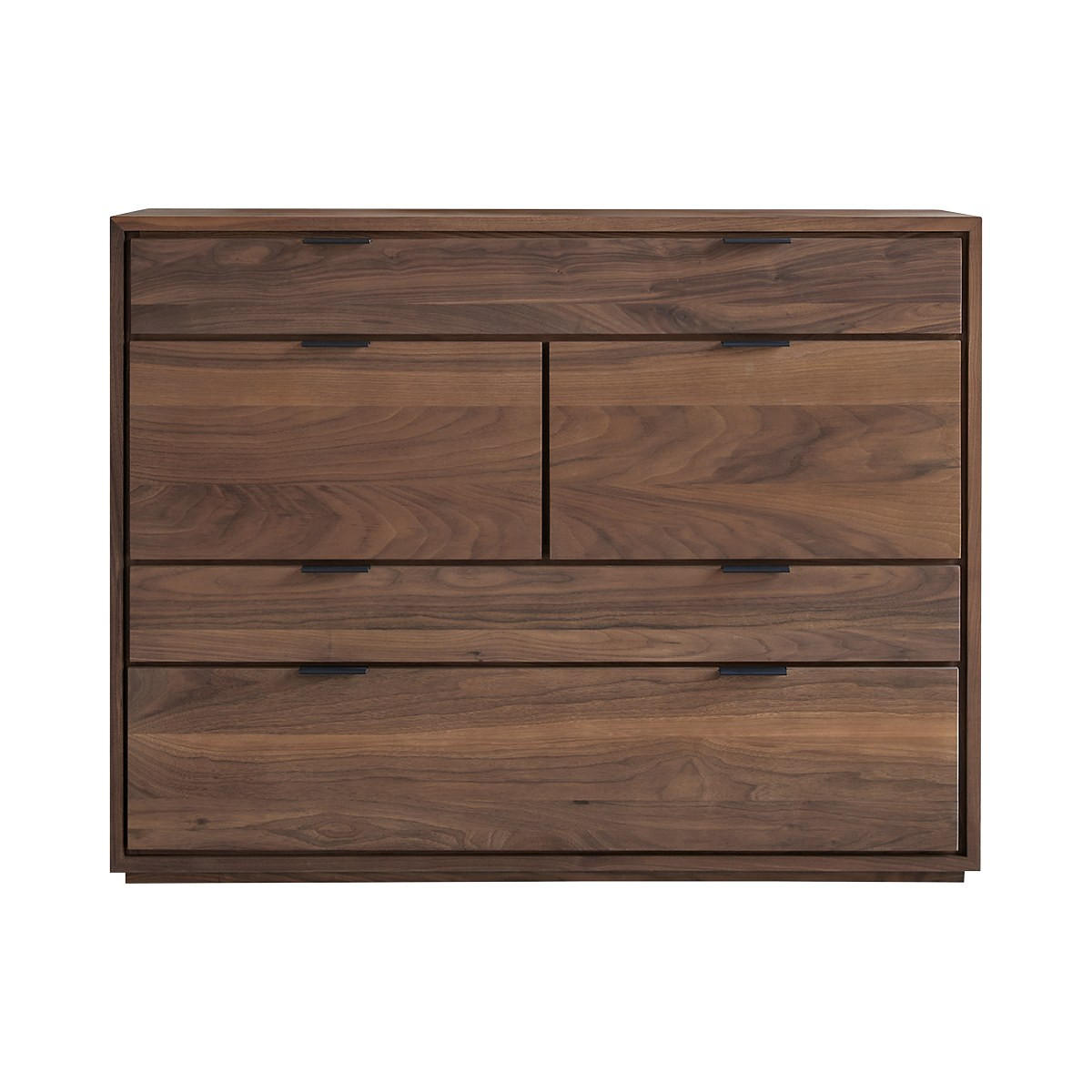 KOMMODE Senson Braun aus Walnuss - Braun, Holz (120/92/45cm) - Tikamoon