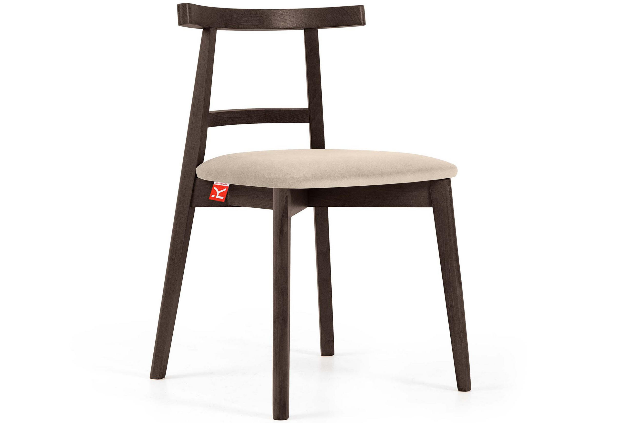 ESSTISCHSTÜHLE LILIO 2 St Vintage, Creme / dunkelbraun - Dunkelbraun/Creme, Holz/Textil (47/76/45cm) - KONSIMO®