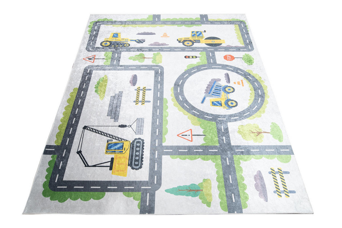 TEPPICH EMMA Grau 80/150 cm - Grau, Kunststoff (80/150cm) - Tapiso