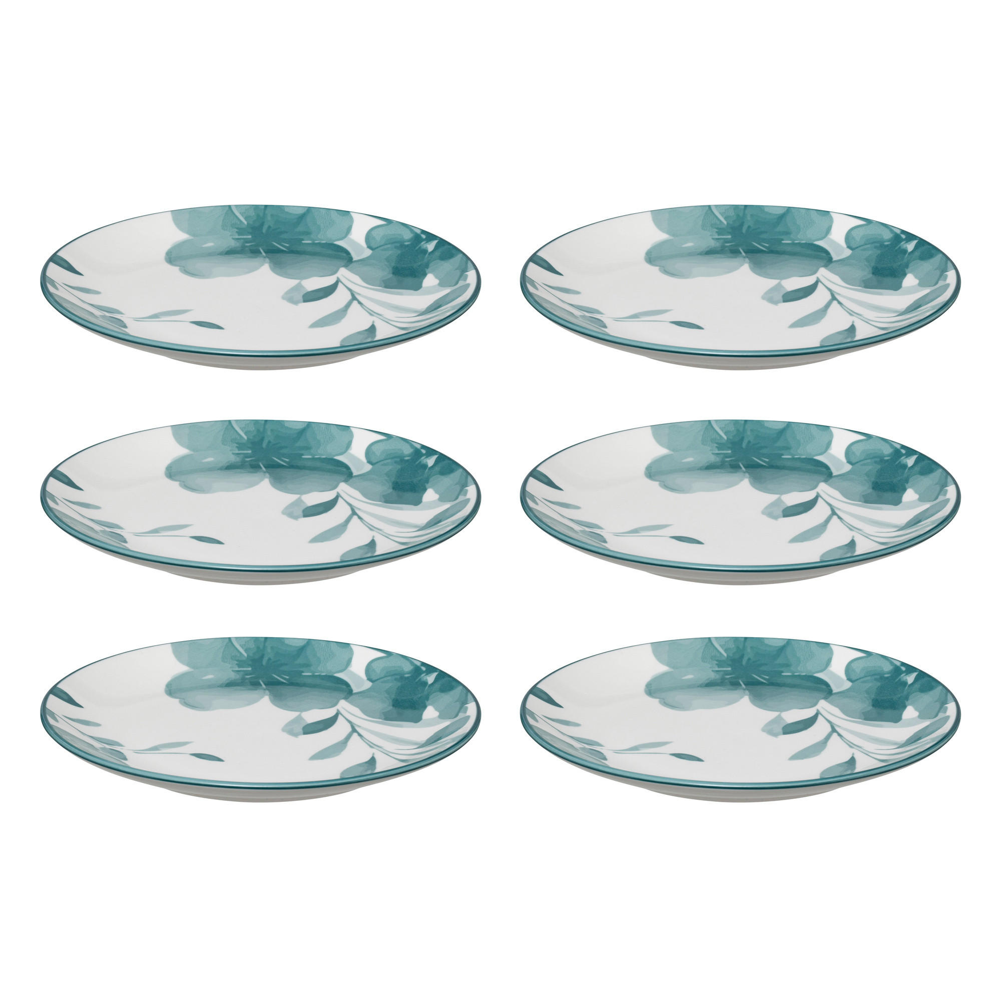 DESSERTTELLER 6 Stk. × Lily Mehrfarben 19/19/2,1 cm - Multicolor, Keramik (19cm) - Secret de Gourmet